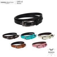 ราคา ส่งด่วนฟรี Louis Montini Women s belt เข็มขัดผู้หญิง หนังวัวแท้อัดลายจระเข้ เข็มขัดแฟชั่น MGW129 (310982048)