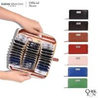 ราคา Louis Montini Cherreen กระเป๋าผู้หญิงหนังแท้ หนังวัวอัดลายจระเข้ กระเป๋าใส่บัตรเครดิต WL44 (6603990104)