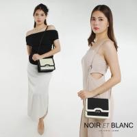 ราคา Louis Montini Noir Et Blanc กระเป๋าสะพายข้าง กระเป๋าผ้าแคนวาส ผสมหนังวัวแท้ WHB20 (29261639583)