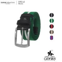 ราคา Louis Montini เข็มขัดผ้า แคนวาสผสมหนังแท้ เข็มขัดผู้ชาย เข็มขัดแฟชั่น Canvas Belt MCT19 (8701412529)