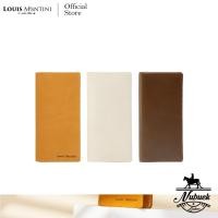 ราคา ส่งด่วนฟรี Louis Montini กระเป๋าสตางค์ผู้ชาย หนังนูบัค RFID Protection หนังวัวแท้ Slim Wallet for Men TML10 (749850757)