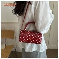 ราคา YOLANDA กระเป๋าสะพายข้าง กระเป๋าสะพายหนัง PU ซิป กระเป๋าโท้ทลายจุดสไตล์เกาหลีวินเทจผู้หญิง (48463112423)