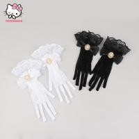 ราคา strysingoin สาว Lolita ตาข่ายโบว์ดอกไม้ถุงมือลูกไม้สีขาวถุงมือลูกไม้ lolita ลูกไม้แขนคอสเพลย์เครื่องประดับ TH (41833450801)