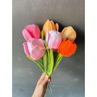 ราคา ดอกทิวลิปแบบรีดกลีบ ดอกทิวลิปจากลวดกำมะหยี่ (29490084036)