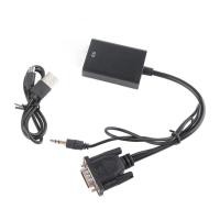 ราคา Cxing VGA to HD ตัวแปลงอินเทอร์เฟซมัลติมีเดีย 1080p USB Power Supply Adapter พร้อมสายสัญญาณเสียง 3 5 มม สําหรับ PC TV Monitor (49215869913)