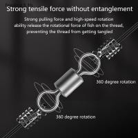 ราคา Hot Fashion 100 ชิ้นหมุนตกปลาสแตนเลส Rolling Barrel Swivels Fishing Line Connector Micro Swivel Fishing Lure Solid Ring Swivel (52211115630)