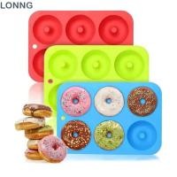 ราคา LONNG แม่พิมพ์โดนัท ถาดอบซิลิโคนแบบไม่ติด แม่พิมพ์กลมซิลิโคนเกรดอาหาร 6 หลุมอุปกรณ์อบขนมช็อคโกแลตทํา (57314947157)