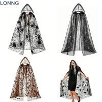 ราคา LONNG เสื้อคลุม วินเทจสีดําสีฮาโลวีนเสื้อคลุมคลุมด้วยผ้าของขวัญสร้างสรรค์กับฮู้ดขนาดใหญ่ลูกไม้ขึ้นเครื่องแต่งกายคอสเพลย์ (55064885344)