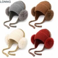 ราคา LONNG หมวกพนังหู หมวกขนแกะเรียงรายขนแกะ หมวกขนแกะเรียงราย ย้อนยุคอบอุ่นถัก อบอุ่น อบอุ่น อบ (53264886036)
