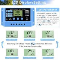 ราคา ONU 30A 20A 10A Solar Charge Controller 12V 24V Auto แผงพลังงานแสงอาทิตย์ PV LCD Controller สําหรับแบตเตอรี่ตะกั่วกรด Dual USB FEI (52066290762)