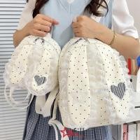 ราคา FILL กระเป๋าเป้สะพายหลังลูกไม้หูกระต่าย กระเป๋าเป้สะพายหลังลายจุดน้ําหนักเบาความจุขนาดใหญ่ กระเป๋าเป้ระบายลูกไม้ลายจุดชุดทุกวัน (57865505887)