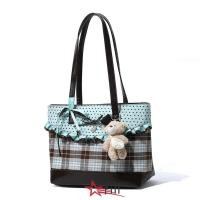 ราคา FILL กระเป๋าโท้ทผ้าแคนวาส กระเป๋าสะพายกระเป๋าถือลายสก็อตสีเขียวมิ้นท์ โบว์หวานลูกไม้ช็อคโกแลตสีลายจุดออกแบบลายสก๊อตกระเป๋าลําลองทุกวัน (56016377316)