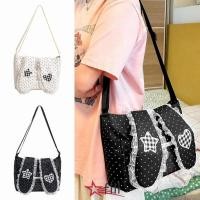 ราคา กระเป๋าสะพายข้างฟิล กระเป๋าเป้สะพายหลังหูกระต่ายผ้านุ่มสไตล์เกาหลีลูกไม้หวานตัดกระเป๋าเป้สะพายหลังลายจุดความจุขนาดใหญ่สําหรับนักเรียน (53516164077)