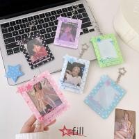 ราคา FILL Kpop Photocard Holder Polka Dot Stars ภาพแสดงกรอบรูปไอดอล INS 3 นิ้วจี้อะคริลิคผู้ถือบัตร (53365230832)