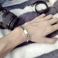 ราคา LONNG Miami Cuban Chain Alloy Silver Mens Chain Bracelet Fashion Toggle clasps Design Metal Bracelet (57365902330)