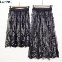 ราคา LONNG กระโปรงยาว Tulle ลูกไม้ 2 ความยาวลูกไม้ตาข่ายกระโปรง แฟชั่นหรูหราโปร่งใสสุภาพสตรีกระโปรงสตรีสุภาพสตรี (52916380533)