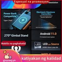 ราคา แบบพกพา360 Rotable Mini Native Android11 720P โปรเจคเตอร์ 2 4G 5G WIFI BT5 0 Cinema กลางแจ้ง EU Plug gjxqnakjjph (50065747078)