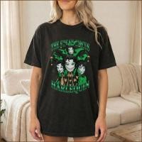 ราคา DC2 The Freak Circus เสื้อยืดนุ่มสบาย Harlequin Creepy Green Dark Goth Jester Aesthetic เสื้อยืด (56664937114)