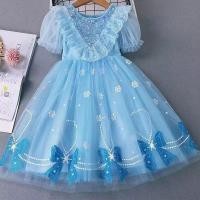 ราคา จํากัดเวลา Seckill Girls Disney Princess Dress Dress Anna Elsa Rapunzel Snow White Belle Cinderella Day Show Summer 2026 (56165693187)