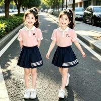ราคา เด็ก ทั้งหมด จับคู่ สาวสีกรมท่ากระโปรงจีบคู่สีขาวลายเย็บชุดนักเรียนสไตล์กระโปรงสั้นนักเรียนชั้นประถมศึกษาฤดูร้อน (47965481646)