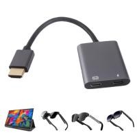 ราคา Mingxiu LICAEVEY USB C ถึง AR แว่นตาและอะแดปเตอร์ชาร์จชาร์จ Play 4K 60Hz 100W PD Fast สําหรับ Rokidair max xr one Ari (46515904384)