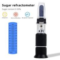 ราคา Sugar Refractometer 0 50 Brix Sugar Densimeter เครื่องทดสอบความเข้มข้นสําหรับน้ําผลไม้ซุป Refractometer ด้วย ATC ใหม่ (52063359103)