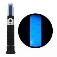 ราคา แอลกอฮอล์ Refractometer ATC 0 80 ปริมาณ VOL เครื่องวัดความเข้มข้นของออปติคัลเครื่องดื่มกลั่น Homebrew ใหม่ (49013866582)