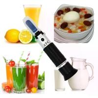 ราคา Refractometer 0 90 Brix มือถือพร้อมกล่อง ATC Sugar Instruments Auto Refractometer ซอสผลไม้เมตรน้ําตาลหักเห (54663856322)