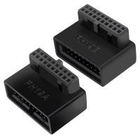 ราคา KIN เมนบอร์ด USB 3 0 19P 20P 90 อะแดปเตอร์ข้อศอกพอร์ตปลั๊กอินแชสซีด้านหน้า Type C (53515536802)