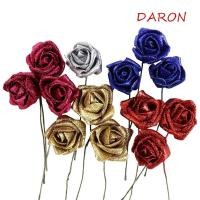 ราคา DARON กุหลาบเทียม DIY 6 ซม เจ้าสาวช่อดอกไม้ดอกกุหลาบสีฟ้าดอกไม้ประดิษฐ์ (56515510719)