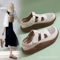 ราคา รองเท้าส้นแบน แฟชั่น ตาข่ายระบายอากาศสีขาวผู้หญิงสไ (20336261201)