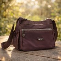 ราคา Lingky กระเป๋าสะพายข้าง ผ้าไนล่อนอย่างดี ไซส์ 9 มีช่องซิป 4 ซิป เหมาะสำหรับทุกโอกาส ซับในพิมพ์โลโก้ Lingky CH 7703 (56650855306)