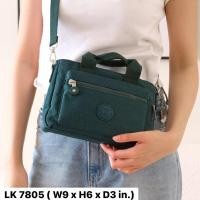 ราคา Lingky กระเป๋าทรงถือ สะพาย ผ้าร่มขนาดยาว 9 นิ้ว มีช่องซิป 3 ซิป เหมาะสำหรับทุกโอกาส เข้ามาเสื้อผ้าง่าย LK 7805 (43104103107)