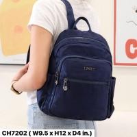 ราคา LINGKY CH 7202 กระเป๋าเป้ผู้หญิง ผ้าไนลอน น้ำหนักเบา จุเยอะ 4 ซิป ใส่ iPad ได้ กันละอองน้ำ ใช้งานทุกวัน (56264738146)