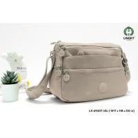 ราคา LK กระเป๋าผ้าร่มกันน้ำ สไตล์ผ้าคิปลิงค์ ทรงสปอร์ต สีพื้น สวยเรียบ น้ำหนักเบา ตัดเย็บดี 7ซิป ไซด์ 11 นิ้ว LK 69407 (5377141154)