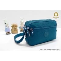 ราคา Lingky กระเป๋าสะพายข้าง ผ้าร่มขนาดยาว 8 5 นิ้ว พร้อมช่องซิป 5 ซิป รวมซิปด้านหลัง ทรงสปอร์ต LK 526 (24728929394)