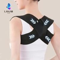 ราคา LAKAM เข็มขัดแก้ไขผู้ใหญ่ เปิดไหล่ปรับท่าทาง Corrector เข็มขัด ป้องกันแบบพกพาหลังค่อมกลับไหล่ Anti camel Clavicle Spine สนับสนุน Home Office (49964046978)