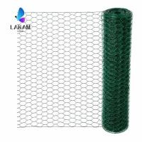ราคา LAKAM รั้วตาข่ายหกเหลี่ยม กรงป้องกันพืชสีเขียวเคลือบ PVC ฟรีตัด Non Deformable Chicken Wire Mesh Garden (56766277231)