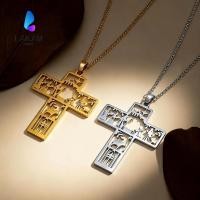ราคา LAKAM สร้อยคอไม้กางเขน จี้ไม้กางเขนแกะสลักเงิน ทอง สแตนเลสย้อนยุคอเนกประสงค์แม่มด Motif จี้สร้อยคอ (56316406041)