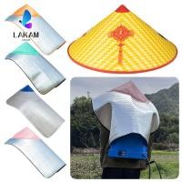 ราคา LAKAM หมวกกันแดด เสื้อคลุมปีกกว้าง หมวกเก็บชา thi เสื้อคลุม thi Sun UV Rain Resistance หมวกทํางานการเกษตรขนาดใหญ่พิเศษ (54264331334)