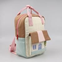 ราคา Parent Child Outing Stitching Contrast Color Boys Girls Backpacks Korean Style Hand Carry Lightweight Backpacks (48715098607)
