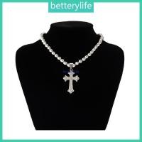 ราคา BTF สร้อยคอลูกปัดแฟชั่นสร้อยคอจี้ข้ามลูกปัดหรูหราChoker Unisex (48814110042)