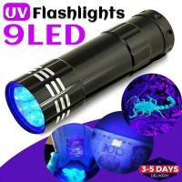 ราคา 3 5 วันมาถึง ไฟฉายตรวจจับ ยูวี เกรดทหาร ไฟ LED 9 ดวง 395nm แบบพกพาพร้อมการออกแบบป้องกันการตก แบตเตอรี่ AAA สําหรับการผจญภัยกลางแจ้งและความปลอดภัยภายในบ้าน (43400089514)