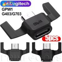 ราคา จัดส่งรวดเร็ว 1 3 5PCS Snap on Geometric อะแดปเตอร์ชาร์จสําหรับ Logitech G403 G703 Reuse สายเก่า 5W เอาต์พุตที่ปลอดภัย Micro USB to Type C Converter คุณภาพสูง (46912123376)