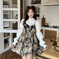 ราคา ชุดเดรสกระโปรงสตรีย้อนยุคเสื้อแขนยาว ภาพวาดสีน้ำมันแมวชุดเอี๊ยมชุดกระโปรงสตรีสองชิ้นชุดเดรสชุดแมวชุดย้อนยุคชุด y2k ชุดเดรสชุดฤดูใบไม้ร่วงชุดเดรสสองชิ้น (24520035661)
