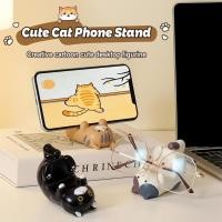 ราคา โทรศัพท์มือถือสากล ที่วางโทรศัพท์เรซินรูปแมวน่ารัก ที่วางของตกแต่งบนโต๊ะ (56263610901)