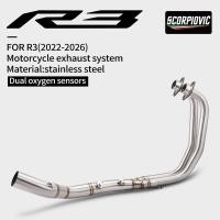 ราคา R3 R25 MT03 ท่อไอเสียท่อไอเสียรถจักรยานยนต์ท่อด้านหน้าชุดสําหรับ Yamaha YZF R3 R25 MT 03 2021 2026 (53965537775)