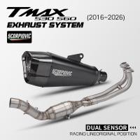 ราคา สําหรับ TMAX TMAX530 TMAX560 2016 2026 รถจักรยานยนต์ท่อไอเสียเต็มระบบปรับเปลี่ยน Escape Manifold Muffler สกู๊ตเตอร์ Part (53803929293)