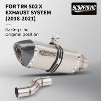 ราคา ท่อไอเสียรถจักรยานยนต์สําหรับ Benelli TRK502X 502X TRK 2019 2020 2021 ระบบเต็มรูปแบบ Moto Mid Link ท่อ (41608273768)