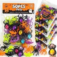 ราคา 10 50Pcs ฮาโลวีนพลาสติกแหวน Spider Skull ค้างคาวอัญมณีแหวนของเล่นเด็ก Trick Treat ของขวัญ Gothic คอสเพลย์เครื่องแต่งกาย Party Favor Decor (51616368615)